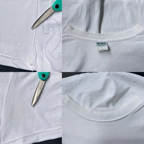 90s vintage Guess crop t-shirt 1992 USA Los Angeles California short. - Picture 5 of 6